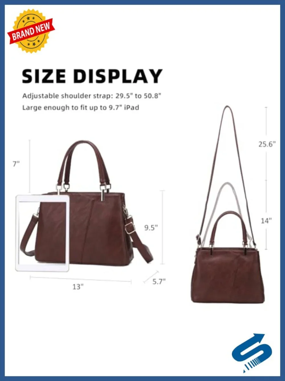 Vegan Leather Hobo Bag with Top Zipper, Detachable Strap, 3 Pockets